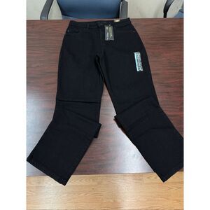 NWT Lee Black Relaxed Fit High Rise Straight Leg Pants Size 6